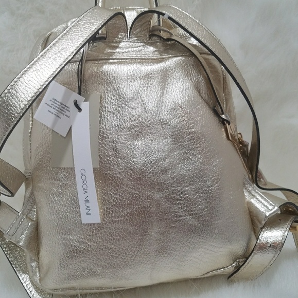 GIORGIA MILANI made in Italia gold backpack. - Picture 3 of 3
